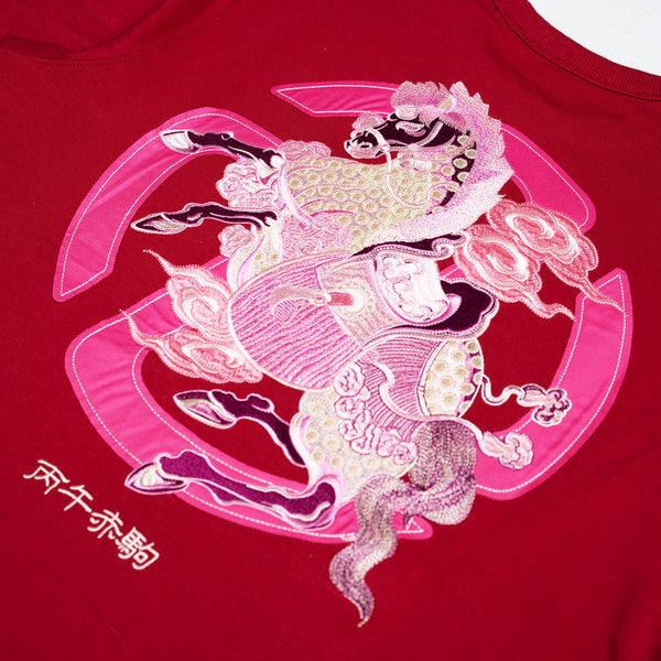 Tibetan Pink Horse Tee (Red/Pink)