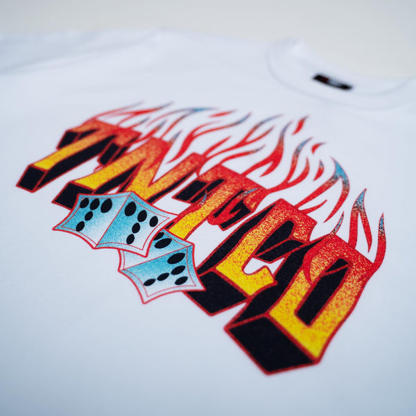 Flaming Dice Tee (White)