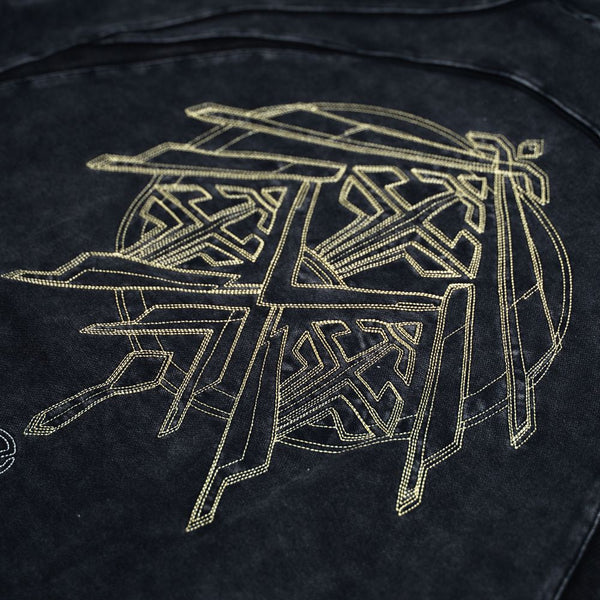 Golden Stonedwashded Hoodie (Black)