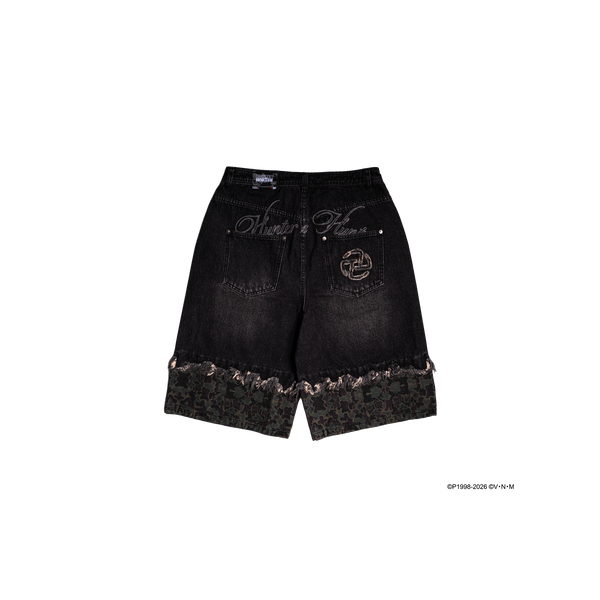 HXH Camo Ripped Jorts (Black)