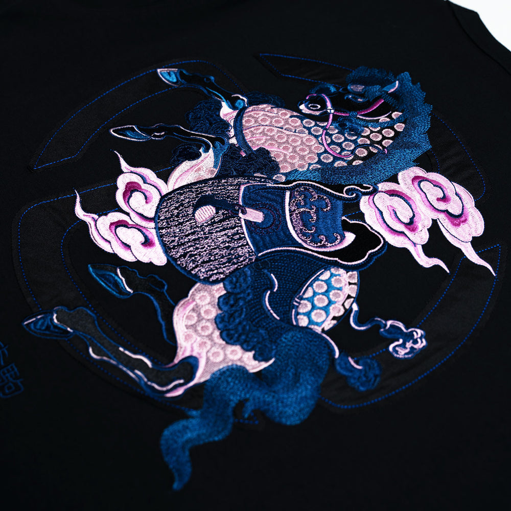 Tibetan Purple Horse Tee (Black)
