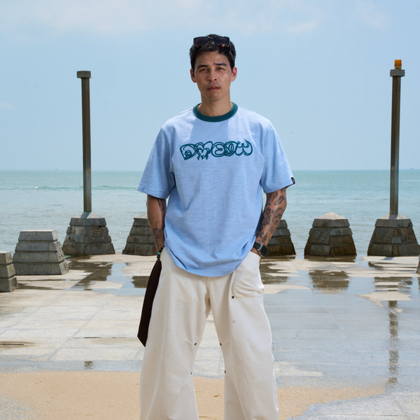 Scribble Logo Tee (Blue)