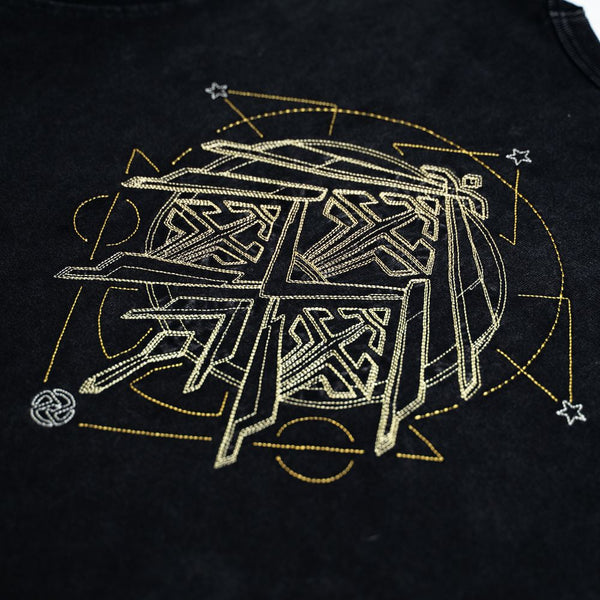 Golden Stonedwashded Tee (Black)