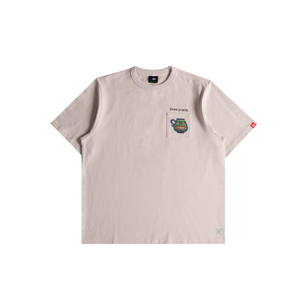Pot Of Greed Pocket Tee (Light Gray/Green)