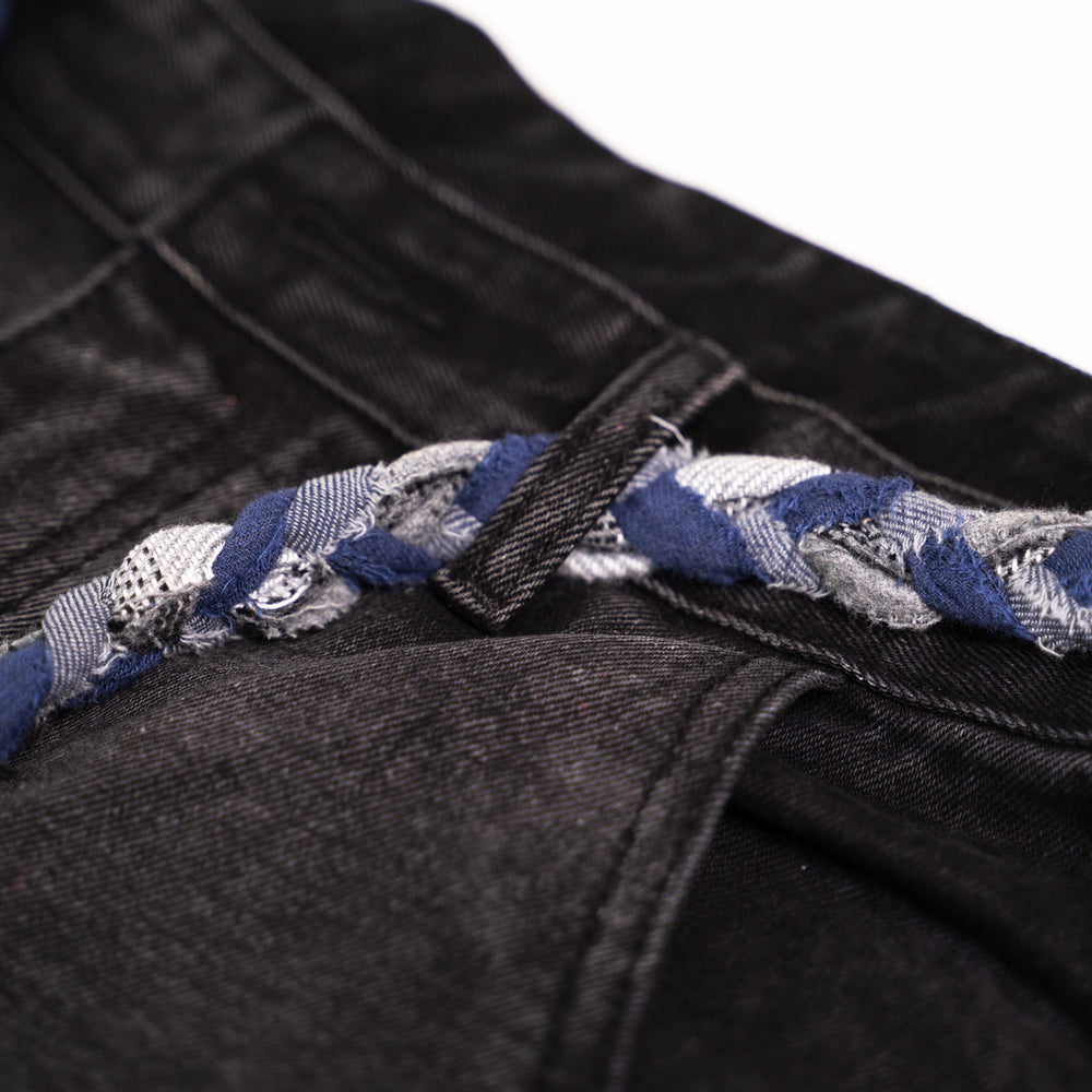 Distressed Logo Jorts (Navy)