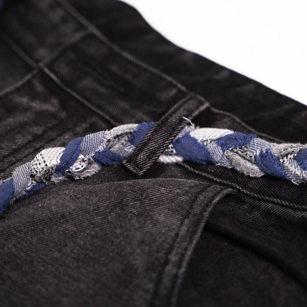 Distressed Logo Jorts (Navy)