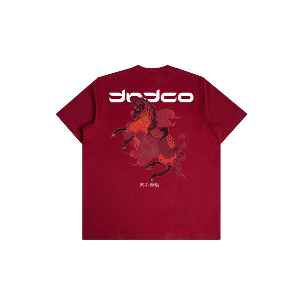 Tibetan Rising Horse Tee (White/Red)