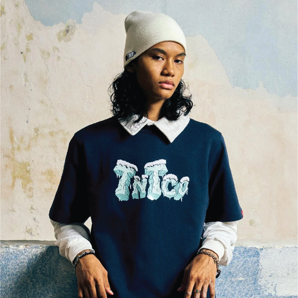 Icy Logo Tee (Navy)