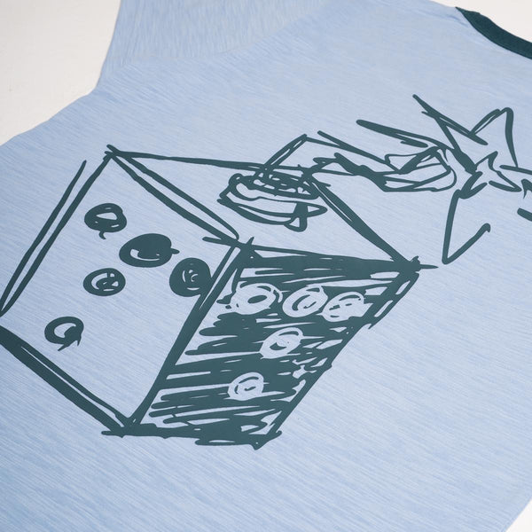 Scribble Logo Tee (Blue)