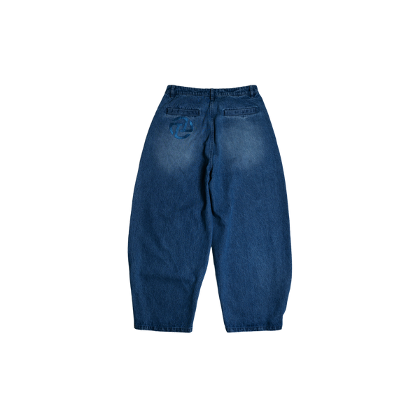Baggy Logo Jeans (Blue)