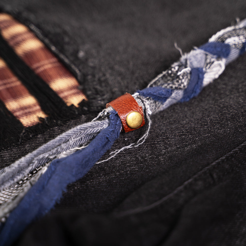 Distressed Logo Jorts (Navy)