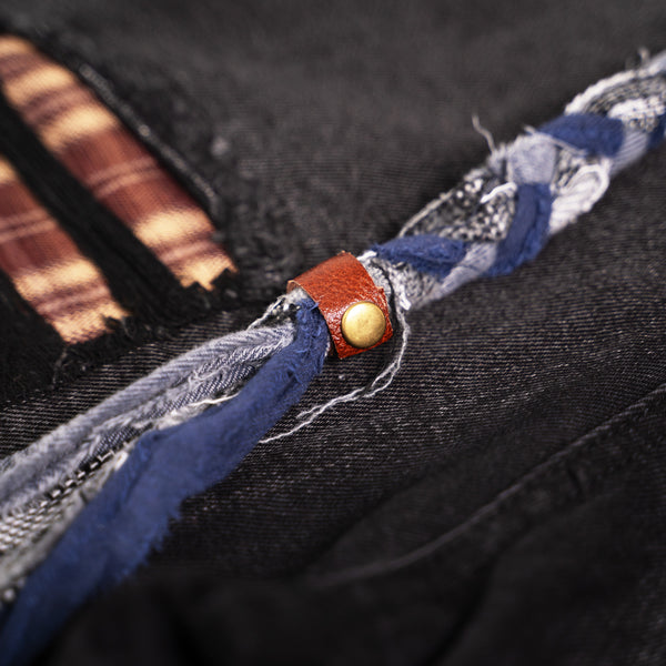 Distressed Logo Jorts (Navy)