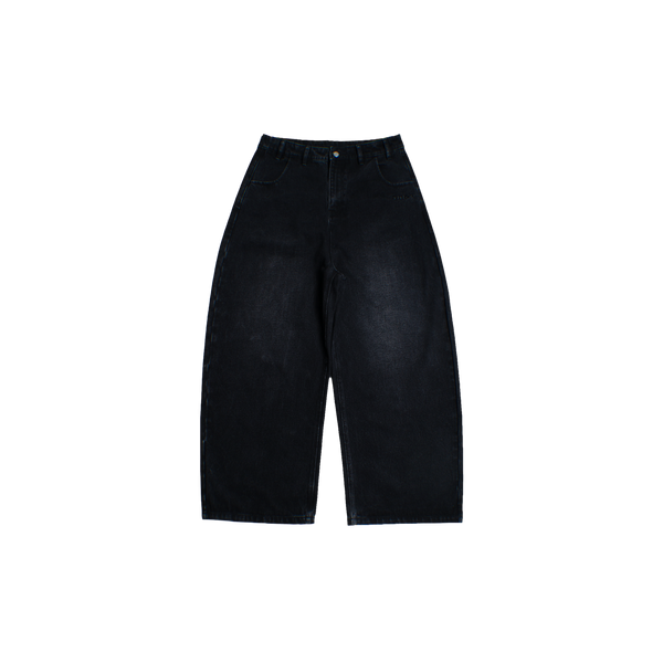 Baggy Logo Jeans (Black)
