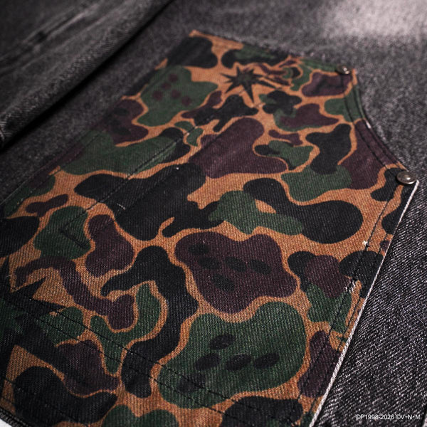 HXH Camo Denim Jacket (Black)