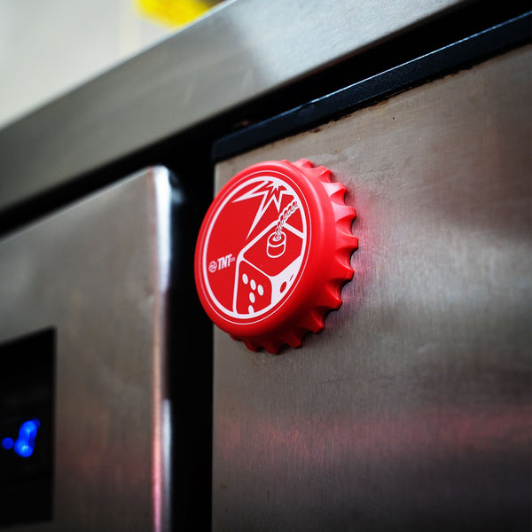 Dicenamite Bottle Cap Opener Magnet