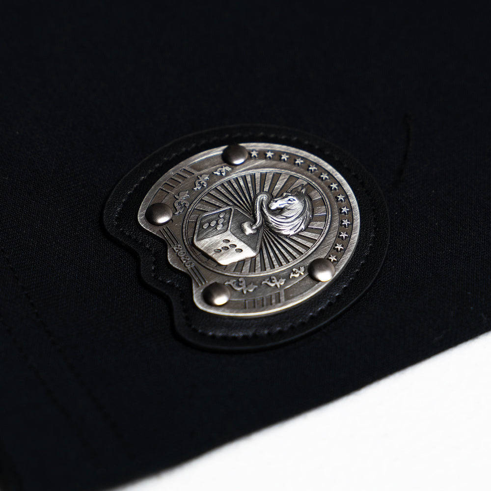 Side Horse Tee (Black on Black)