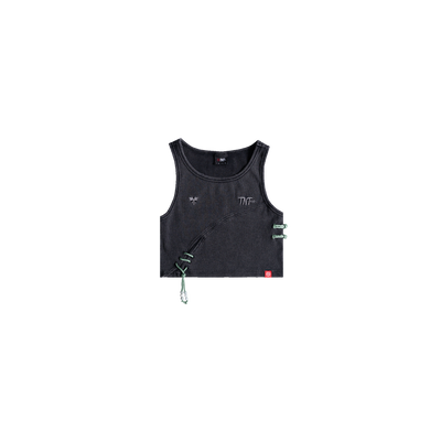 Chinese Ribbon Croptop (Black)