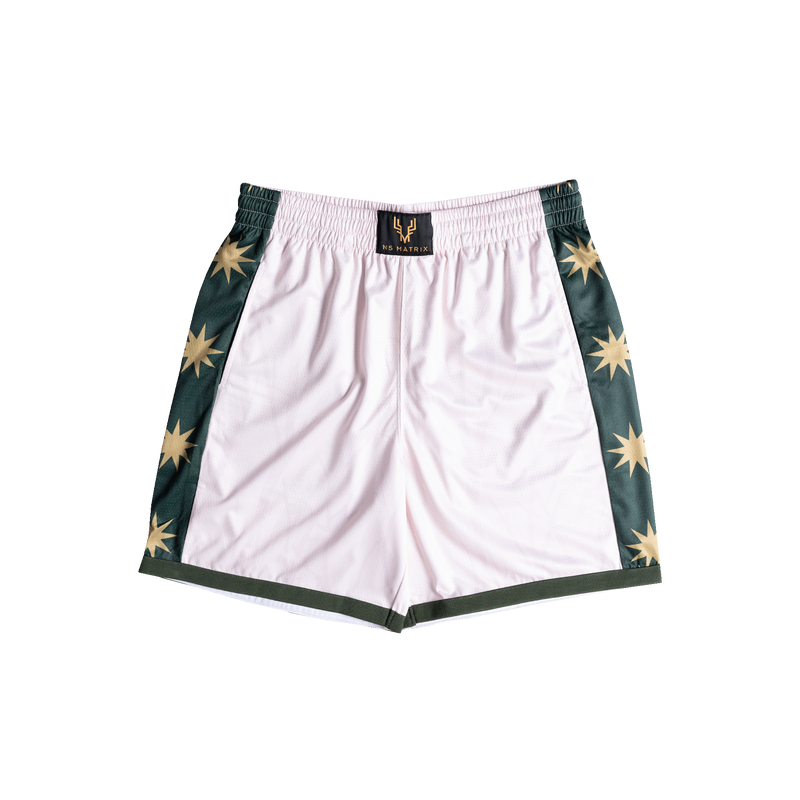 NS Matrix Shorts (White)