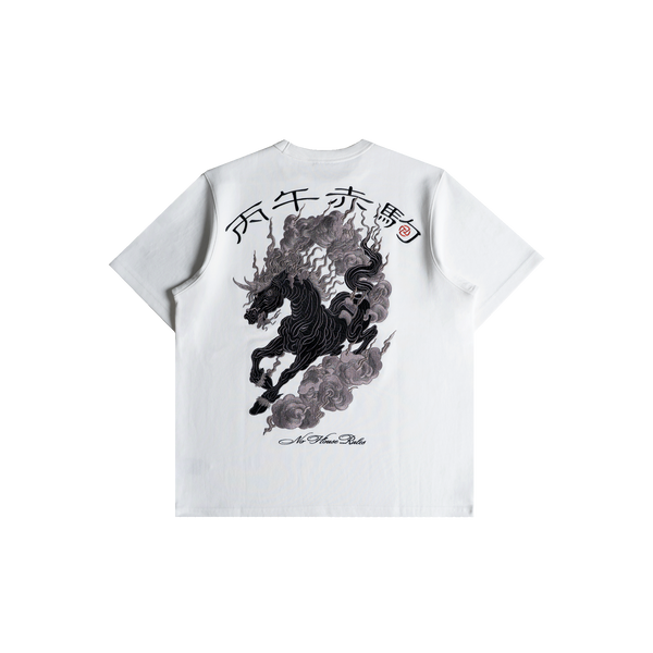 Cloudy Horse Tee (White)