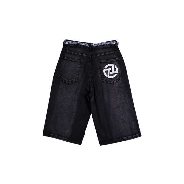 Distressed Logo Jorts (Navy)