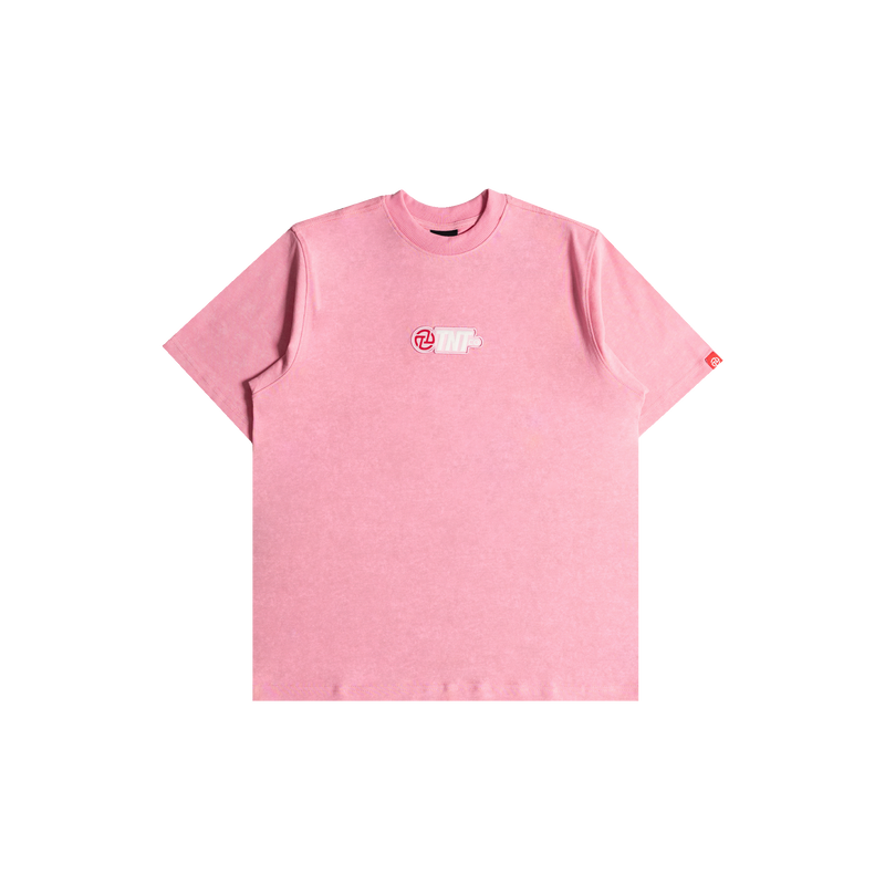 Acid Washed Logo Tee (Pink)