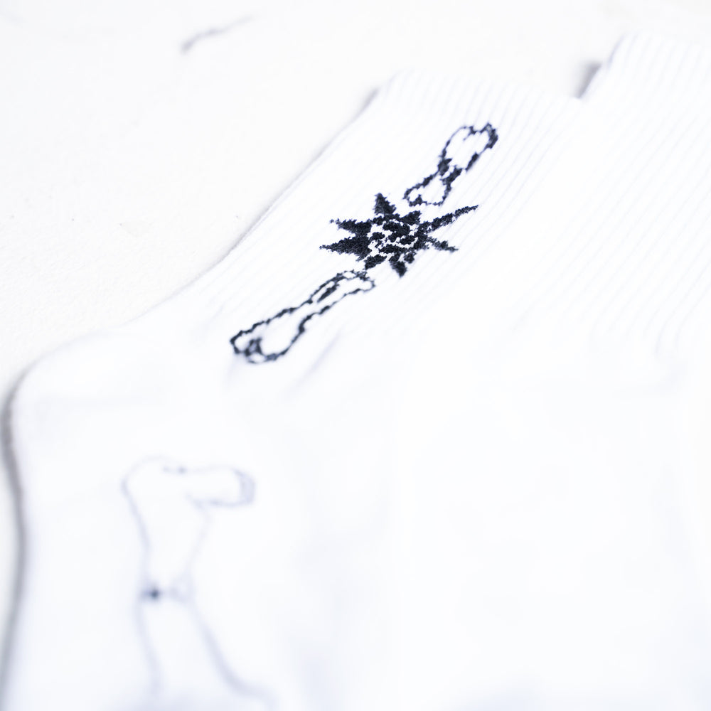 TNTCO Bone Socks  (White)