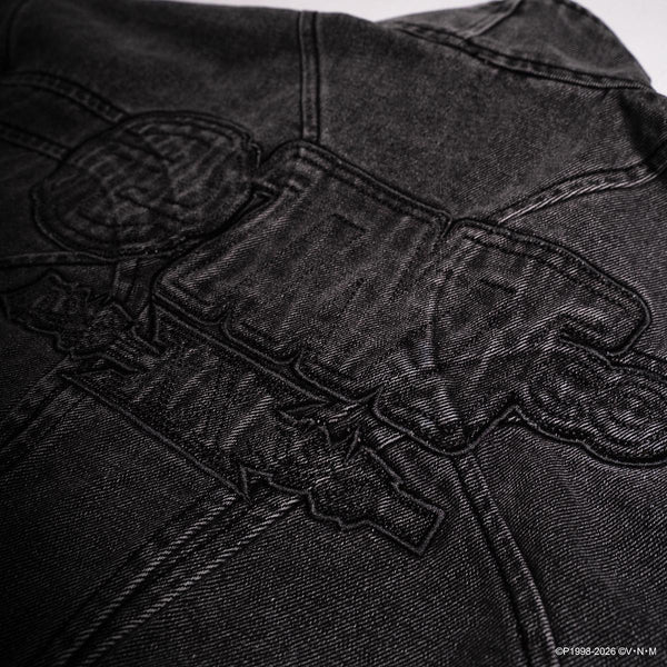 "Xin" Denim Biker Jacket (Grey)