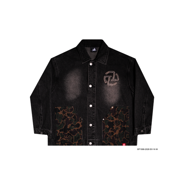 HXH Camo Denim Jacket (Black)