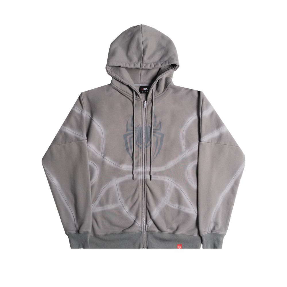 Web Zipped Hoodie (Grey)