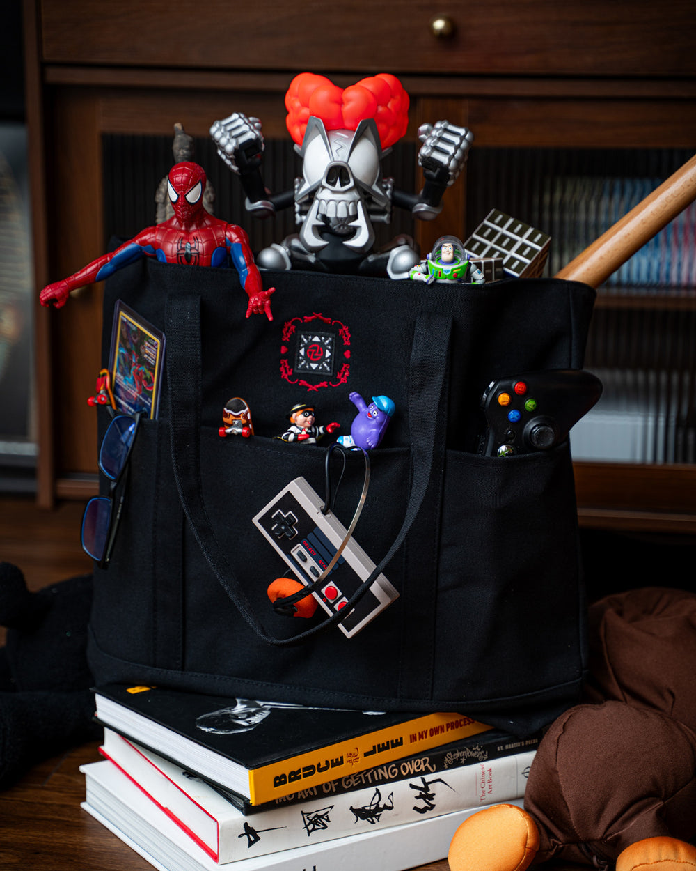 Floral Totebag (Black)