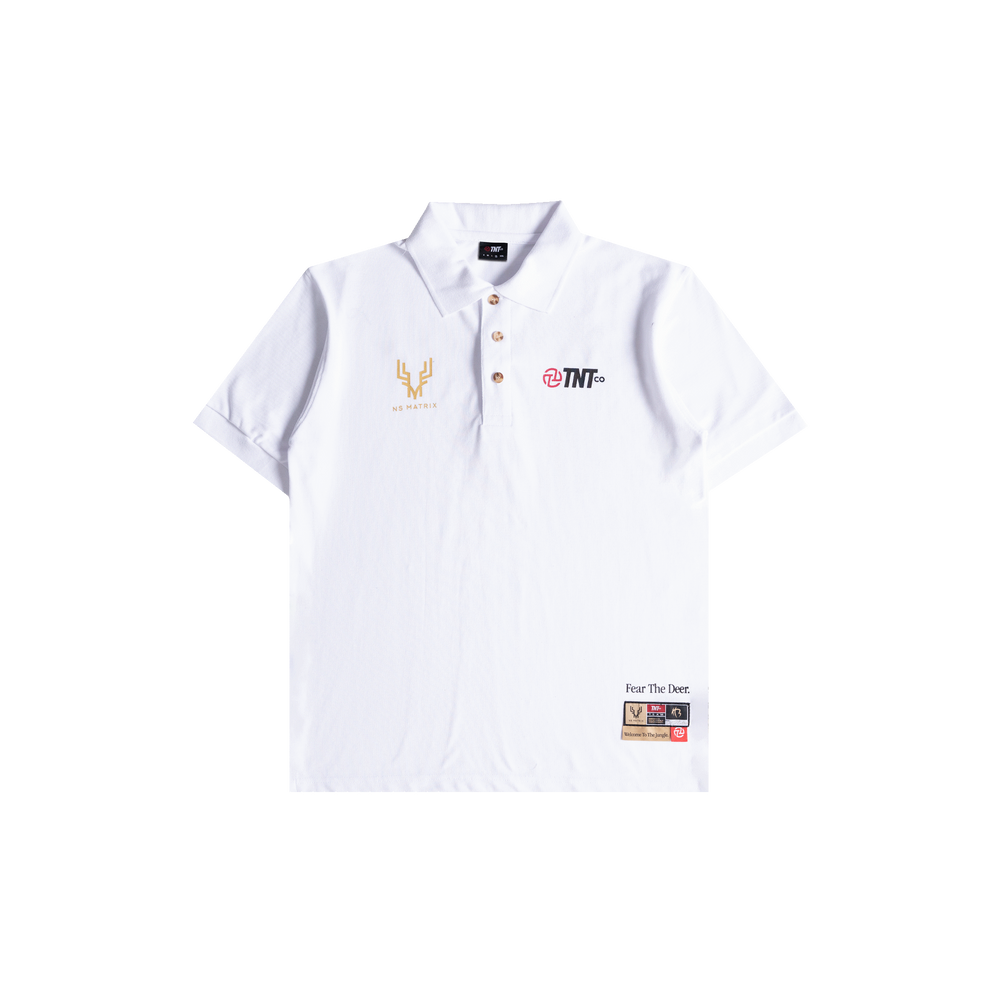 NS Matrix Polo Tee (White)