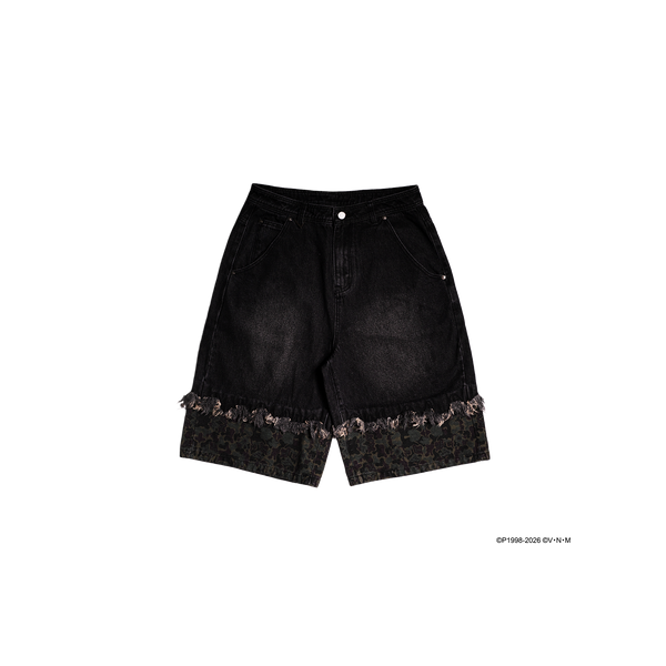 HXH Camo Ripped Jorts (Black)