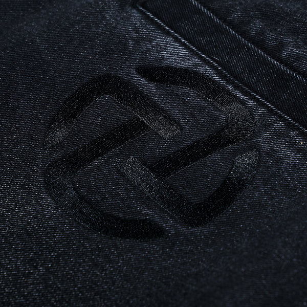 Baggy Logo Jeans (Black)