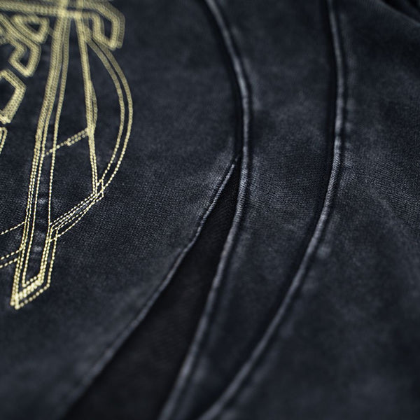 Golden Stonedwashded Hoodie (Black)