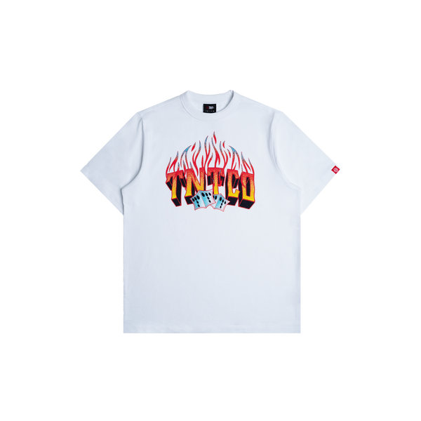 Flaming Dice Tee (White)