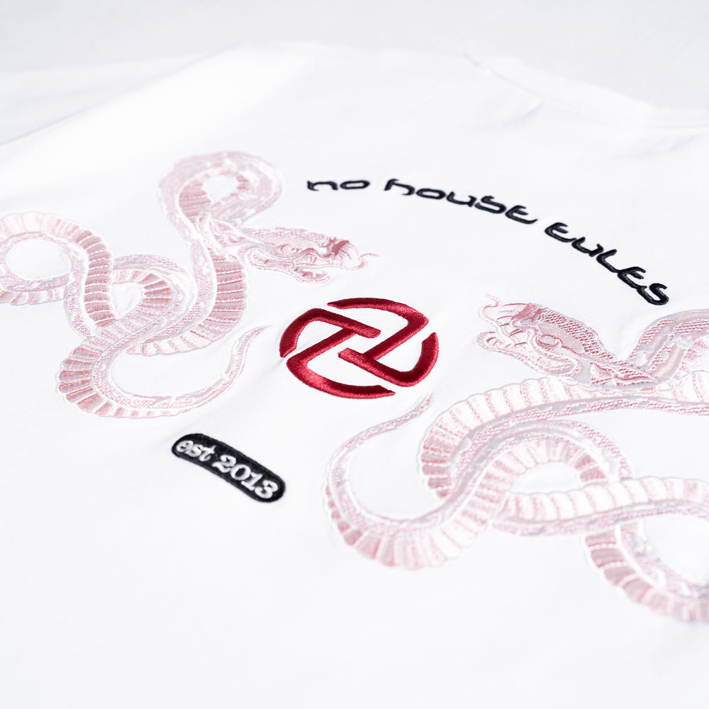 Snake NHR Tee (White/Pink)