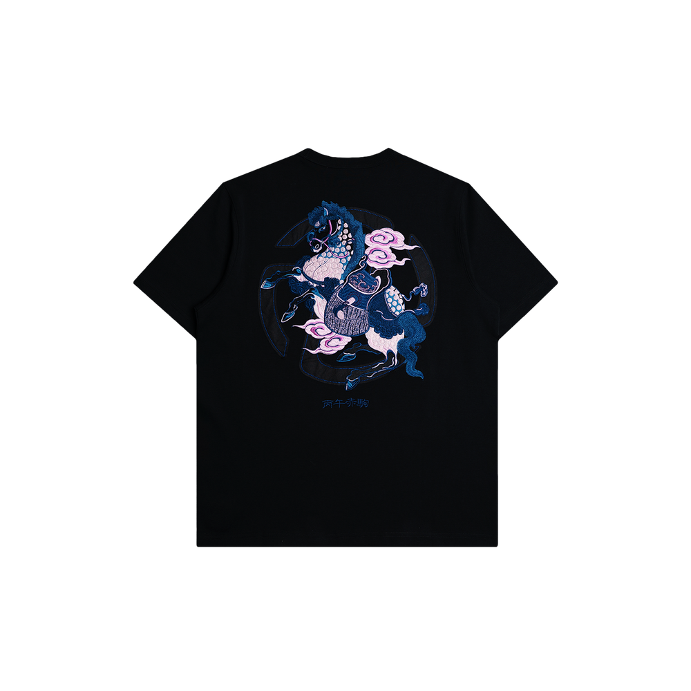 Tibetan Purple Horse Tee (Black)