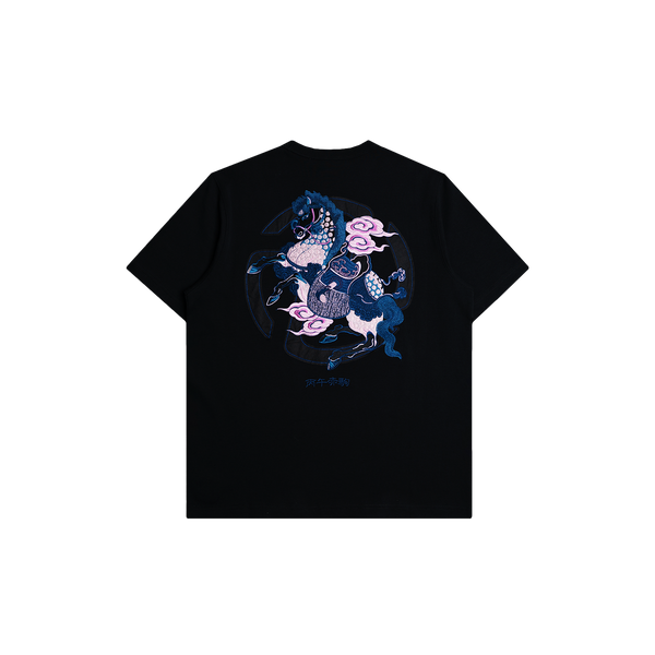 Tibetan Purple Horse Tee (Black)