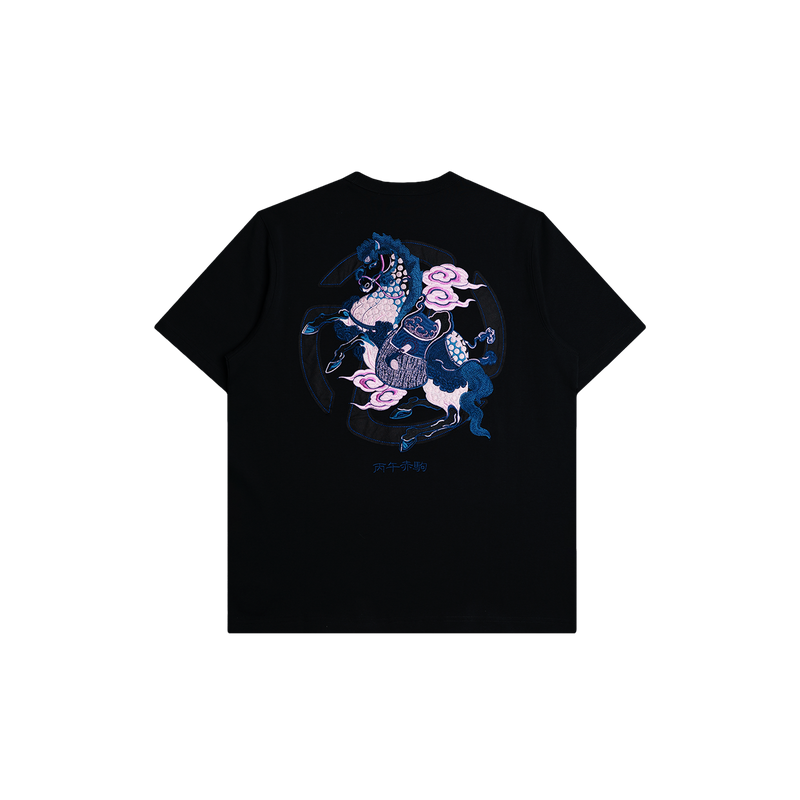 Tibetan Purple Horse Tee (Black)