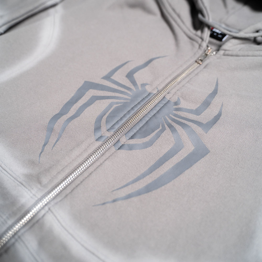 Web Zipped Hoodie (Grey)