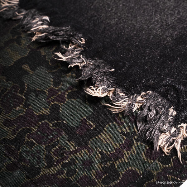 HXH Camo Ripped Jorts (Black)