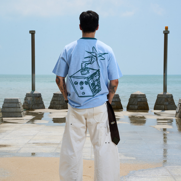 Scribble Logo Tee (Blue)