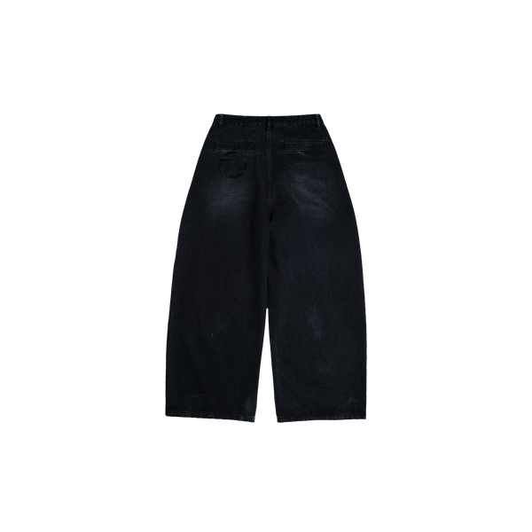 Baggy Logo Jeans (Black)