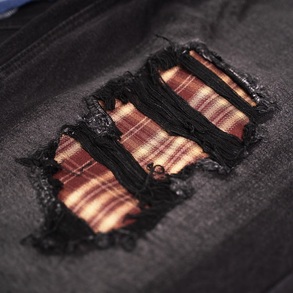 Distressed Logo Jorts (Navy)