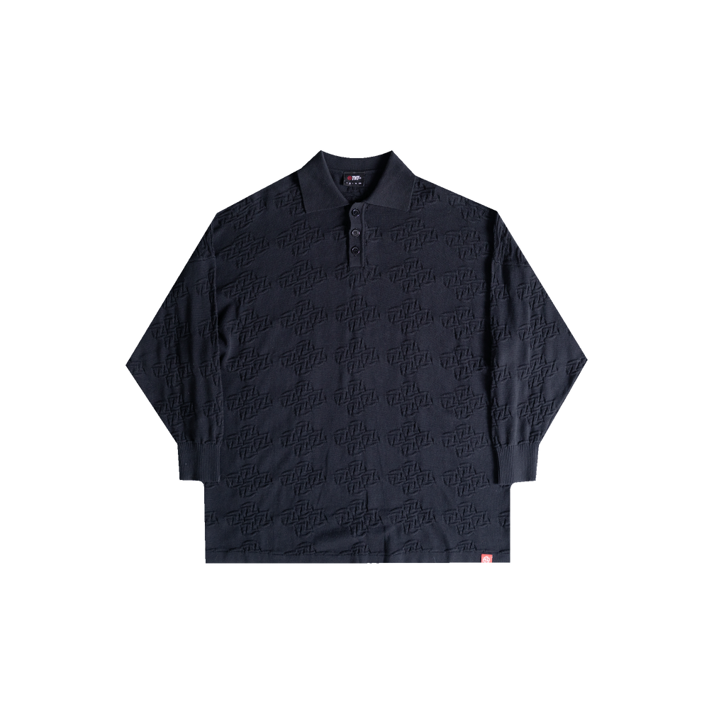 Knitted Polo (Black)