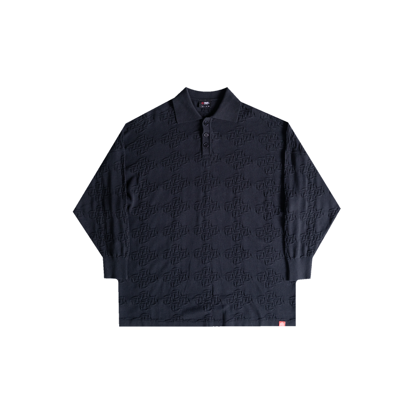 Knitted Polo (Black)