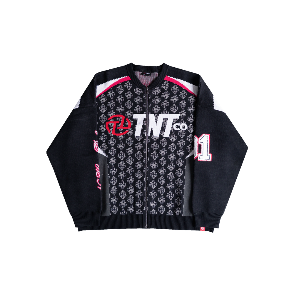 Racing Knitwear Jacket (Black)