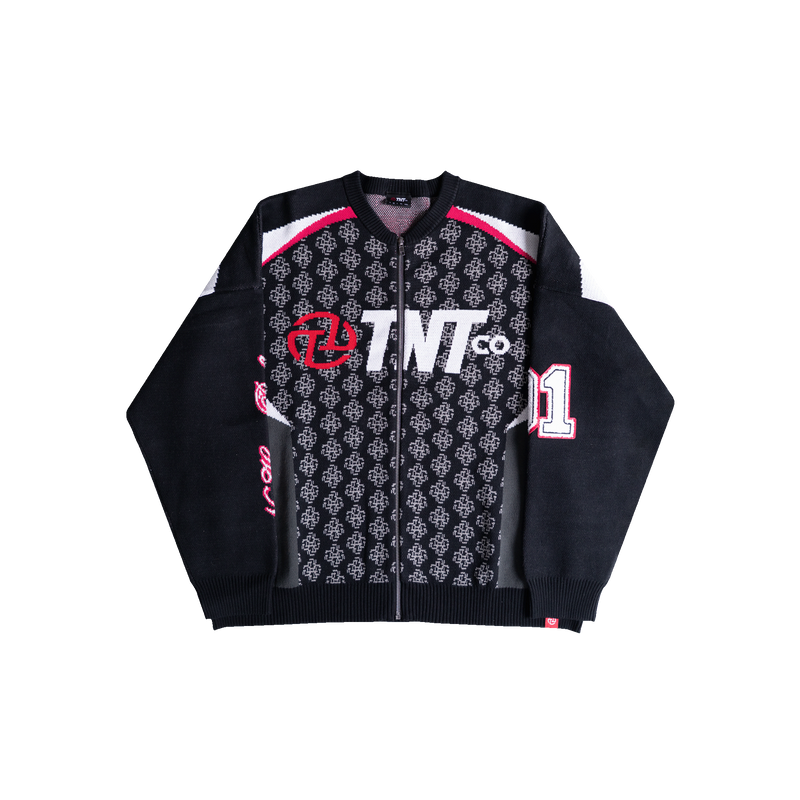 Racing Knitwear Jacket (Black)