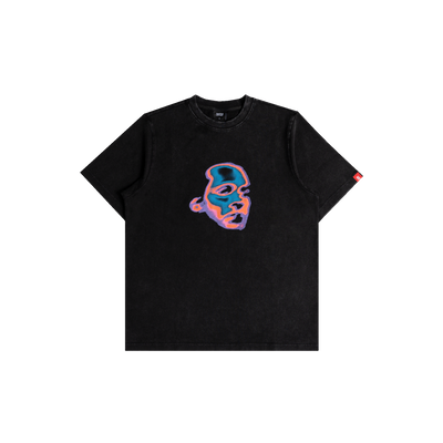 Stoned Wash Thermal Tee (Black)