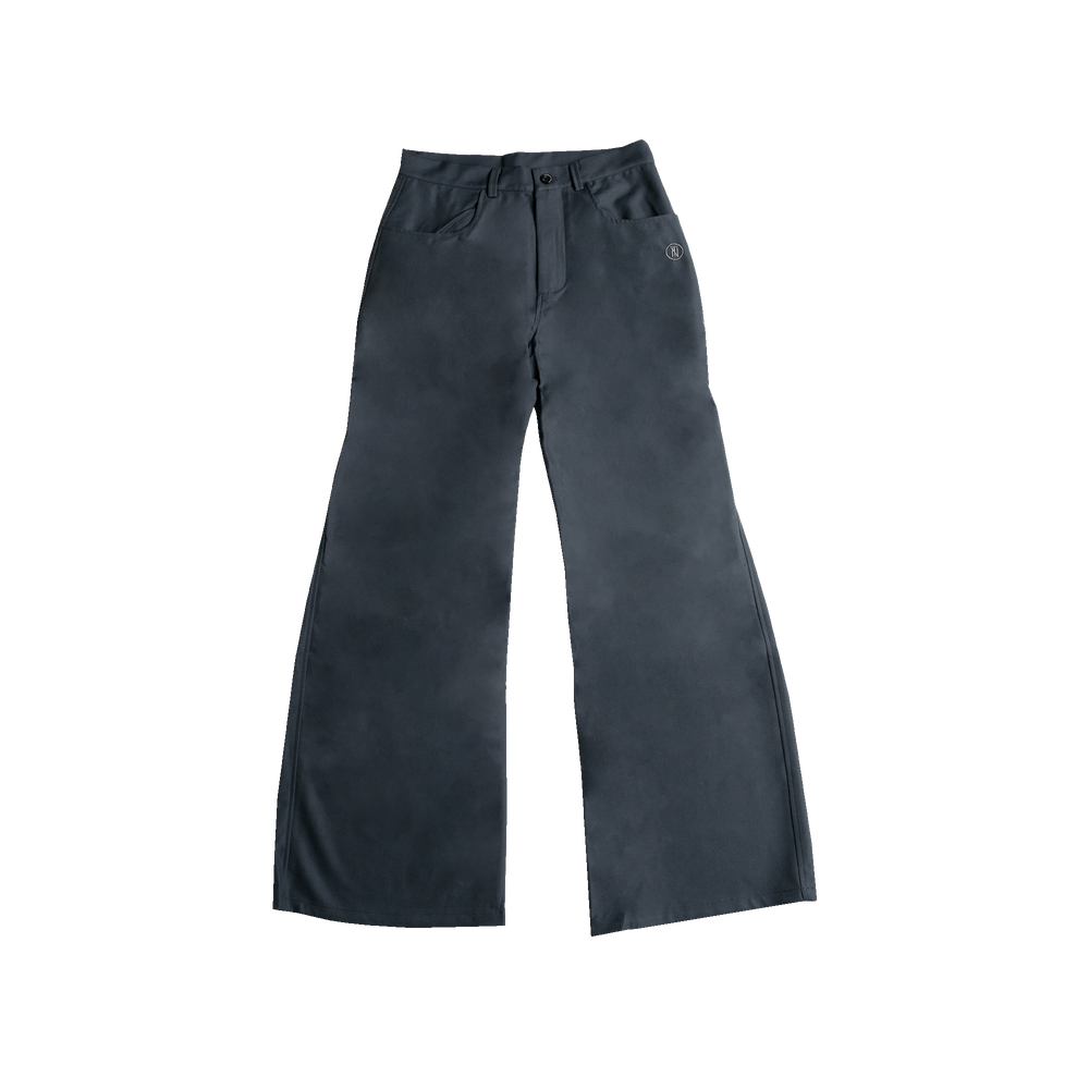 Smooth Mode Pleated Bootcut Pant (Dark Grey)